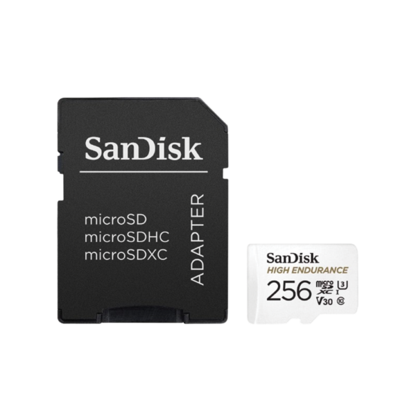SanDisk 256GB High Endurance microSDXC Card + SD Adapter - Image 2